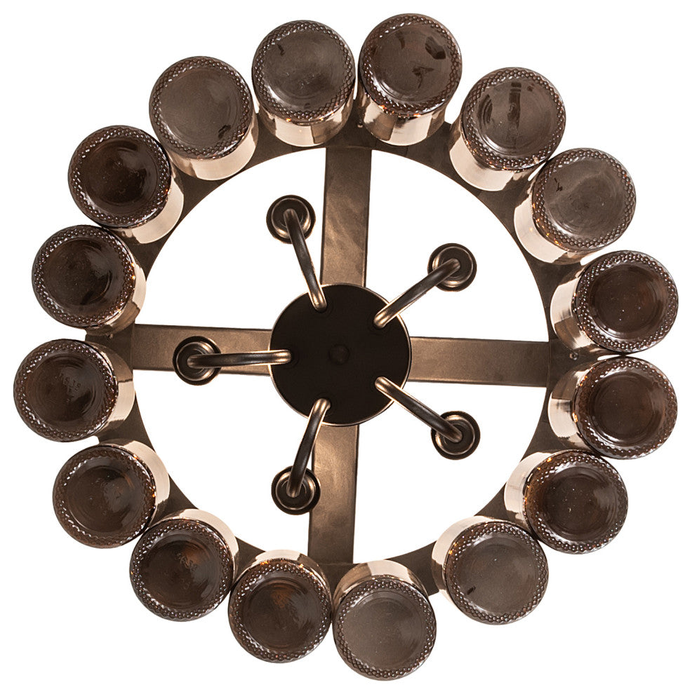 19 Wide Tuscan Vineyard 16 Wine Bottle Chandelier