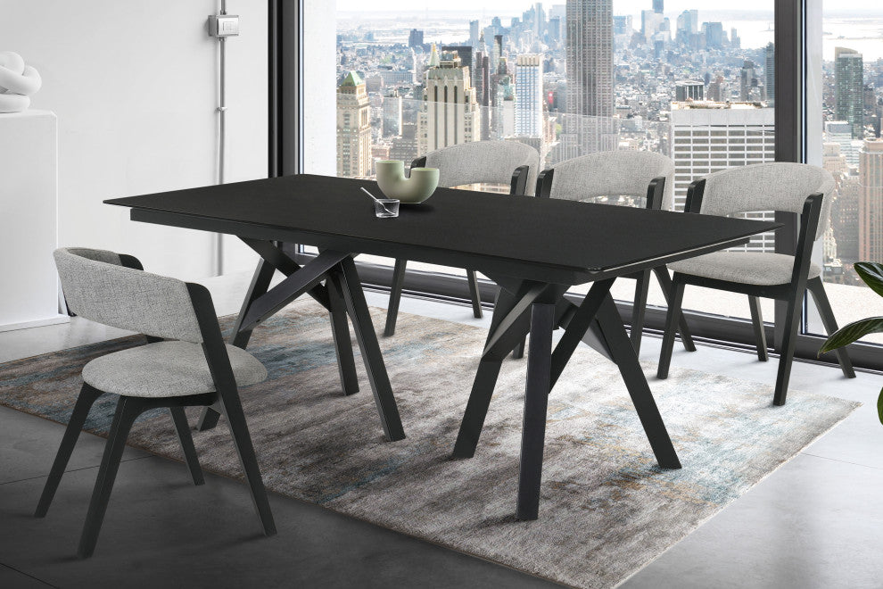 Cortina Rowan 5-Piece Black Dining Set