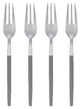 Maxime Set of 4 Cake Forks, Sharkskin/Gray
