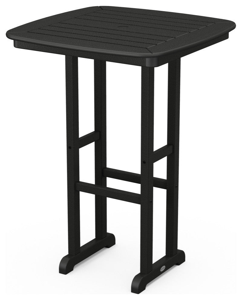 Polywood Nautical 31" Bar Table, Black