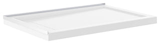 Marquette 60x32 Shower Pan Base With Reversible Drain, Glossy White