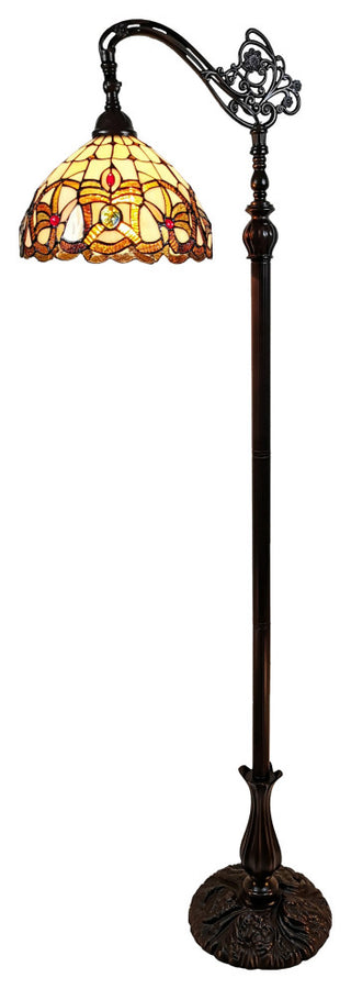 Tiffany Style Oldish Reading Floor Lamp, 62" Tall