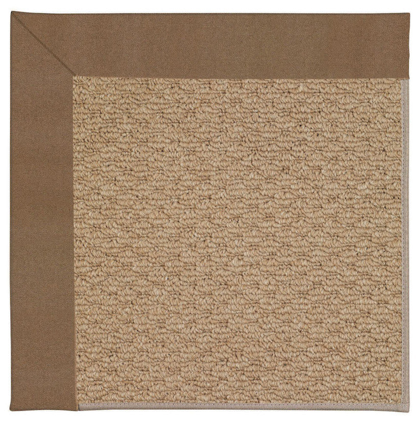 Zoe-Raffia Machine Tufted Rectangle Rug, Cafe, 2'x3'