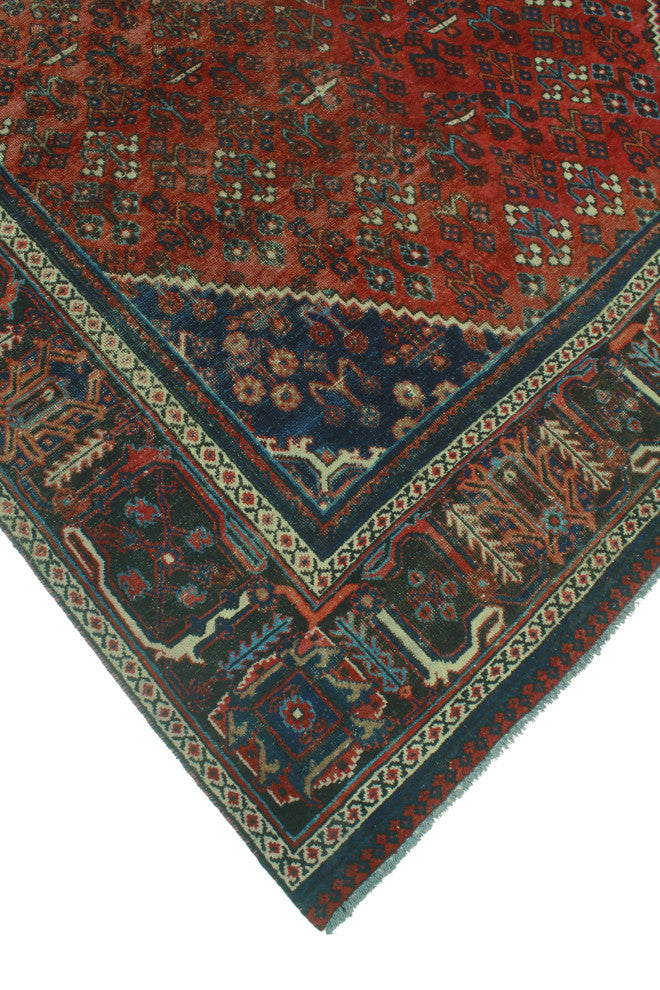 Fine Vintage Distressed Martina Rust/Brown Rug, 6'6x10'3