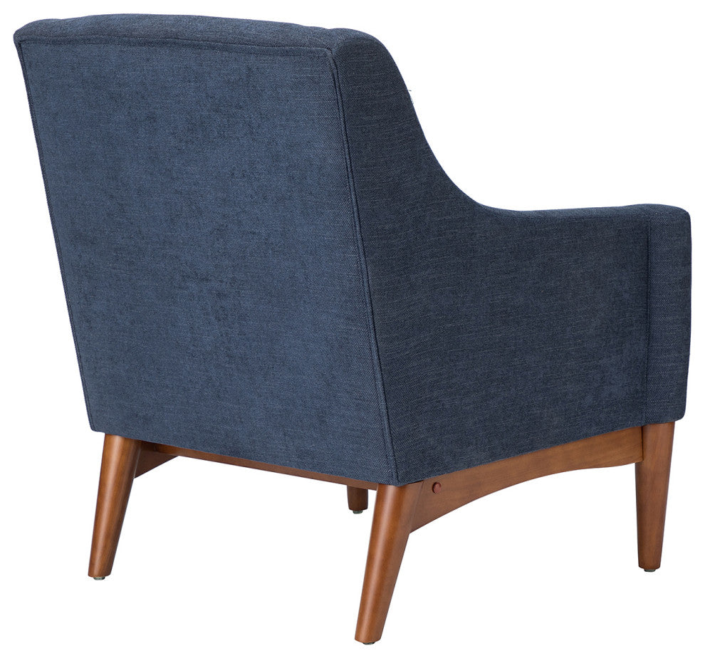 34.2" Comfy Living Room Armchair With Sloped Arms, Set of 2, Navy