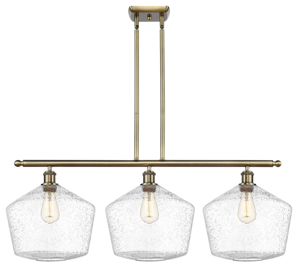 Innovations 516-3I-AB-G654-12 3-Light Island Light, Antique Brass