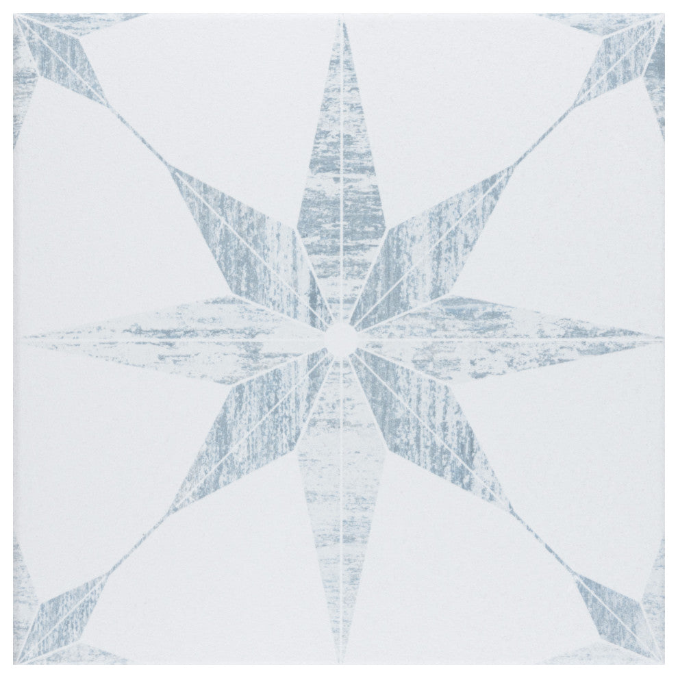 Cassis Stella Porcelain Floor and Wall Tile, White