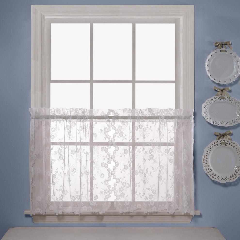 Saturday Knight Petite Fleur 56X36 Tier Pair in White