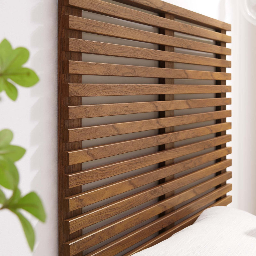 Render Wall Mount Twin Headboard, Walnut