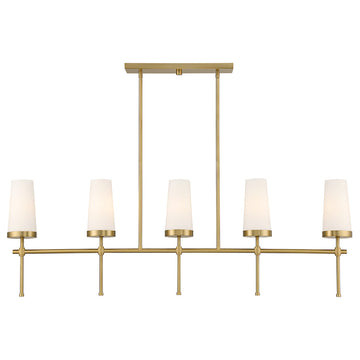 Savoy House 1-2803-5-322 5-Light Linear Chandelier, Haynes