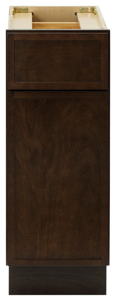 Vanity Art Birch Plywood Single Base Storage Cabinet, Brown, 12"