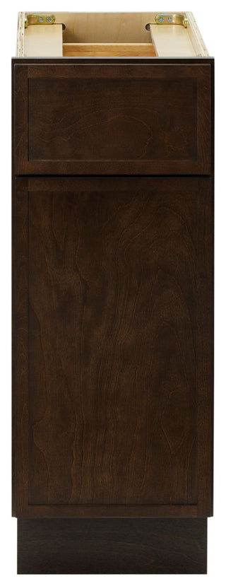 Vanity Art Birch Plywood Single Base Storage Cabinet, Brown, 12"
