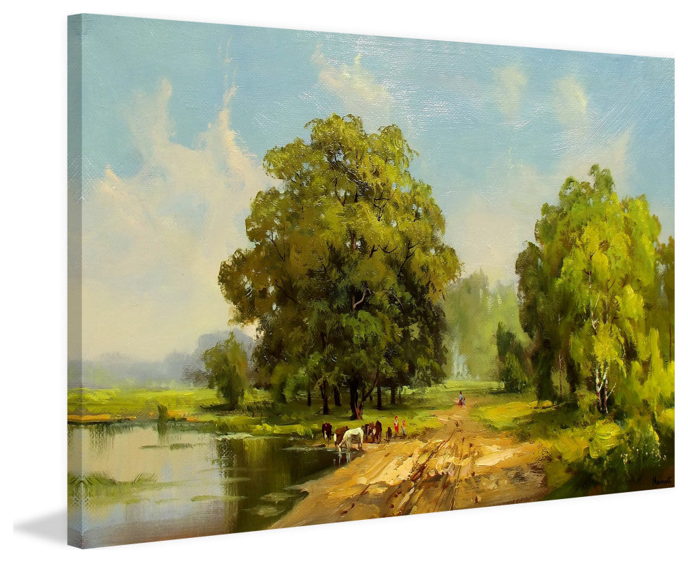 "Colors of Nature" Painting Print on Wrapped Canvas, 36x24