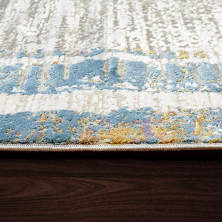 Valley Modern Area Rug, Gray/Blue, 7'10"X10'10"