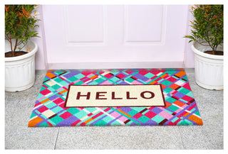 Calloway Mills Jazzy Abstract Hello Doormat, 24" X 36"
