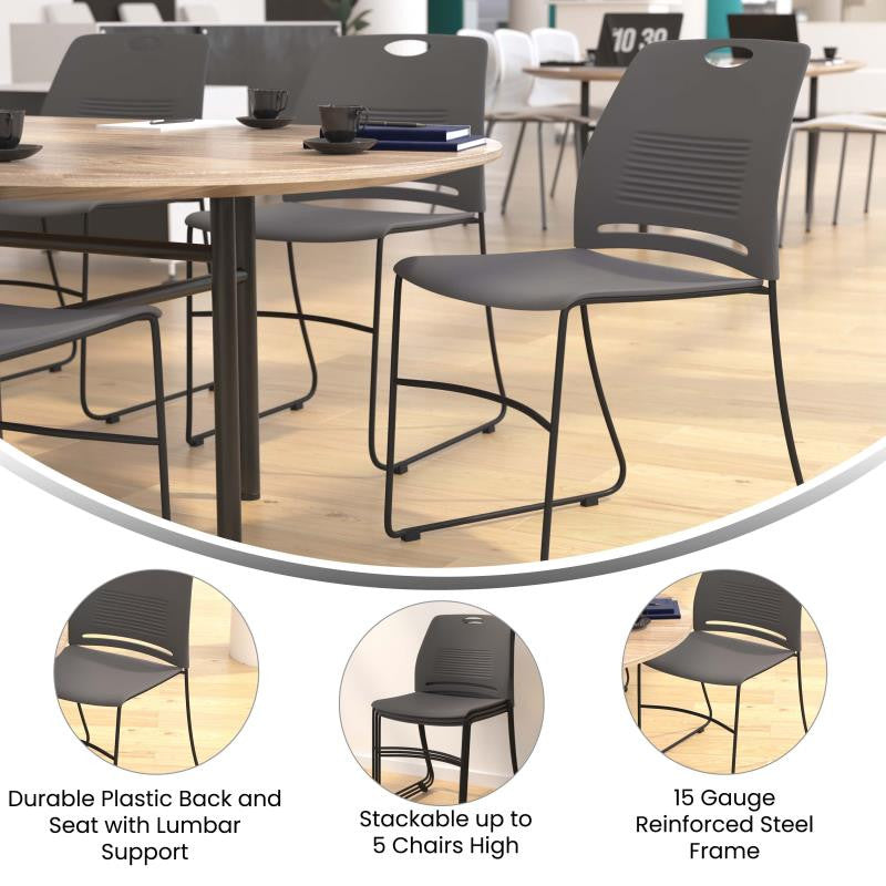 Hercules Series Commercial Grade 660 lb. Capacity Stack Chair w/ Carrying Handle
