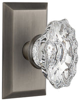 Studio Plate Passage Chateau Door Knob, Antique Pewter