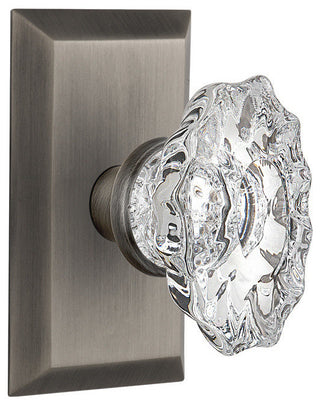 Studio Plate Passage Chateau Door Knob, Antique Pewter