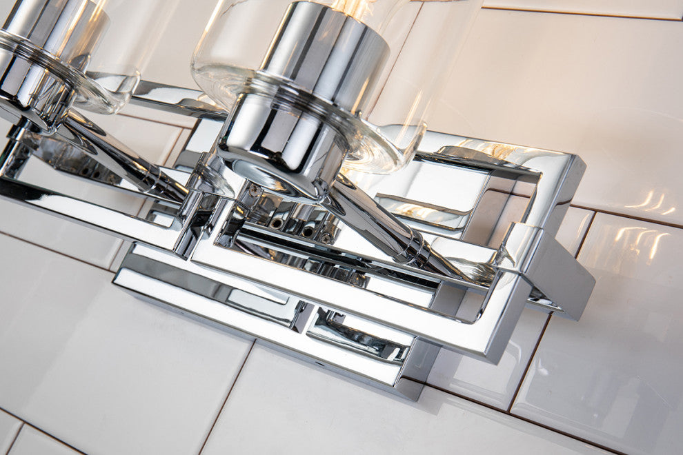 Estes 2 Light Bath Vanity Light, Polished Chrome