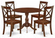 5 Pc Dining Set, 1 Drop Leaves Table, 4 Mahogany Chairs, Mahogany