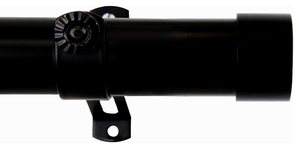 Sims Curtain Rod 1.5" 115", 165" Long, Black