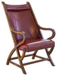 Odessa Chair and Ottoman Set, Cherry