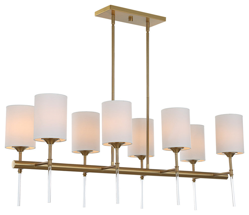 Uttermost 21388 Awyr 8 Light 44"W Linear Chandelier - Multi-Colored