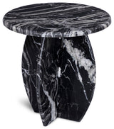 Formentera Marble Coffee Table, Black, End Table