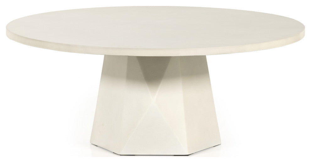 Bowman Outdoor Coffee Table-White Cncrt