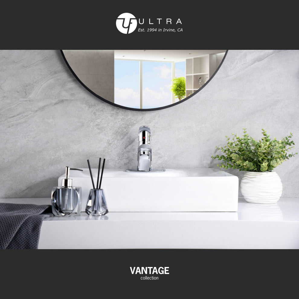 Ultra Faucets UF3412X Single Handle Bathroom Faucet, Polished Chrome