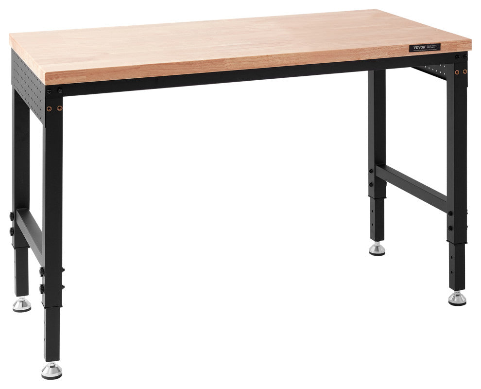 VEVOR Adjustable Height Workbench 48"L x 24"W Table With Power Outlets