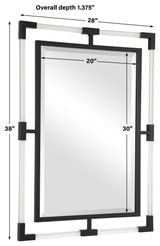 Uttermost Balkan Black Iron Mirror