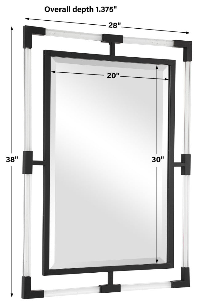 Uttermost Balkan Black Iron Mirror