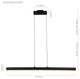 Wezen 48" ETL Certified Integrated LED Height Adjustable Chandelier, Black