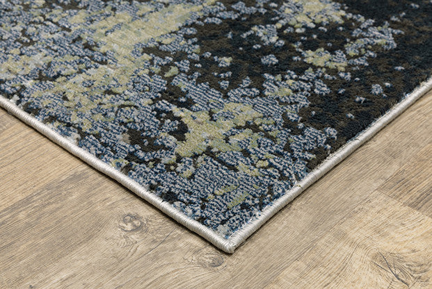 Oriental Weavers Caravan Blue and Green 9'10"x12'10" Indoor Rug