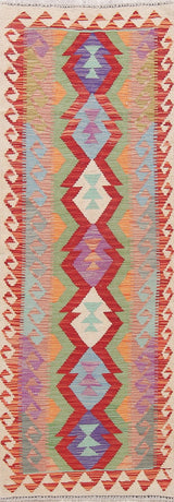 Turkish Southwestern Kilim 7' Oriental Runner Rug Flat-Woven, 6'7"X2'4"