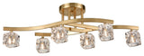 Modern Crystal Ceiling Lights Gold-6 Light