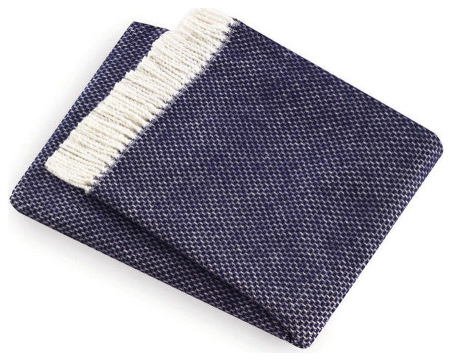 Soft Navy Blue Links Pattern Throw Blanket