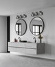 Mardyke 3-Light Bath/Vanity Light, Matte Black Finish, Clear Glass Shade