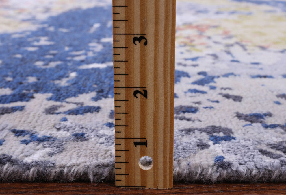 7' 11" X 10' 2" Handmade Wool and Silk Modern Rug Q7222