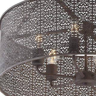 Jasmine 6 Light Chandelier in Forged Bronze
