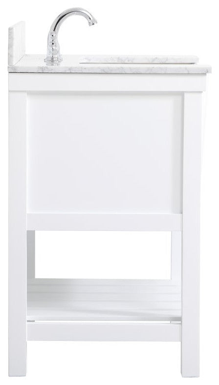 Home Living 22" Farmhouse White-Light Bathroom Vanity