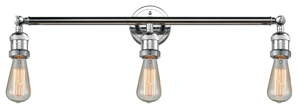 INNOVATIONS LIGHTING 205NH-PC-LED Bare Bulb 3 Light Bath Vanity Light