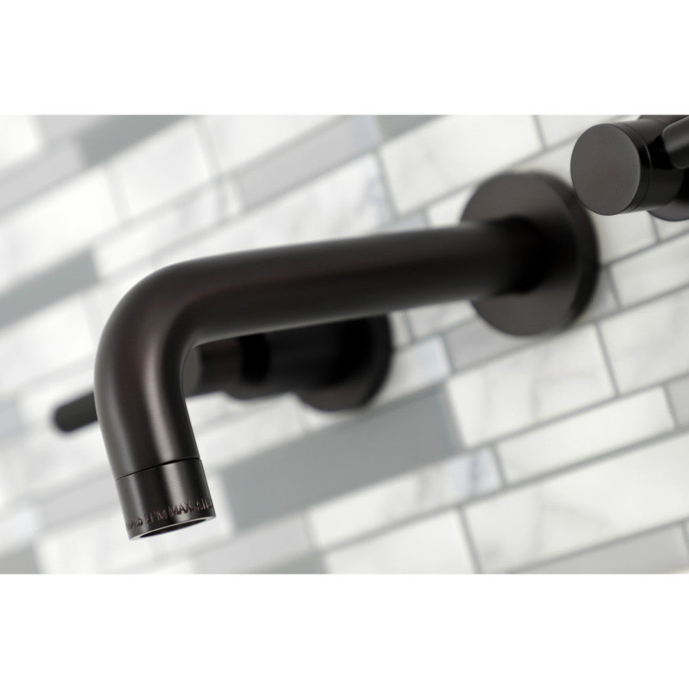 Kingston Brass KS8125DKL 2-Handle Wall Mount Bathroom Faucet, Oil Rubbed Bronze