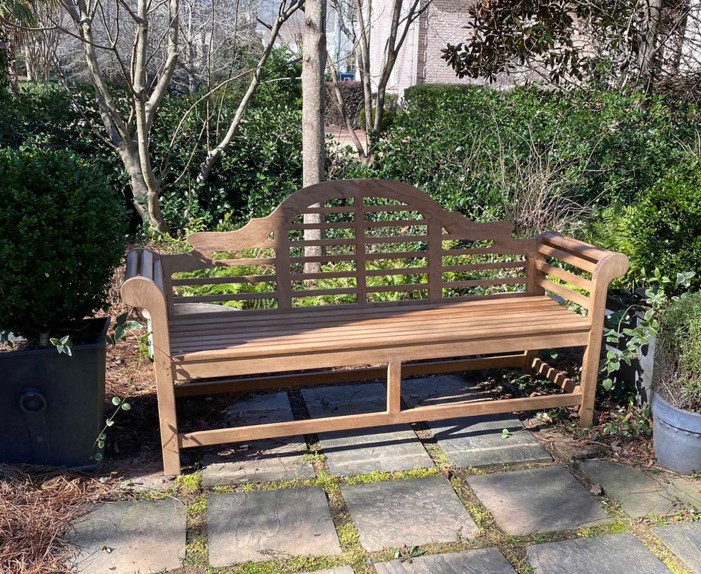 Lutyens Teak Bench, Natural, 6'