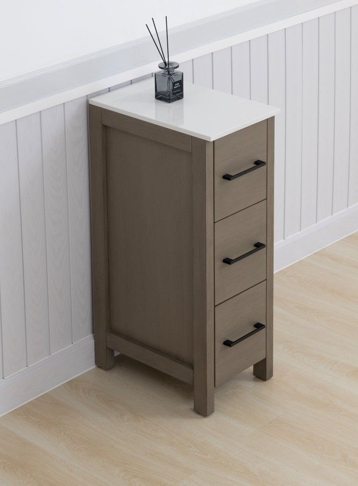 Vanity Art Freestanding Bathroom Storage Cabinet with Ceramic Top