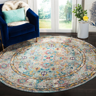 Safavieh Aria Ara183E Vintage/Distressed Rug, Beige/Blue, 6'5"x6'5" Round