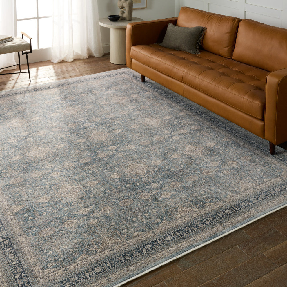 Jaipur Living Brinson Oriental Blue/ Taupe Area Rug 6'3"X9'6"