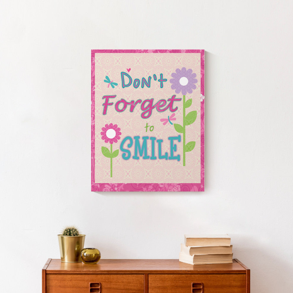 Don't Forget To Smile 16x20 Canvas Wall Art