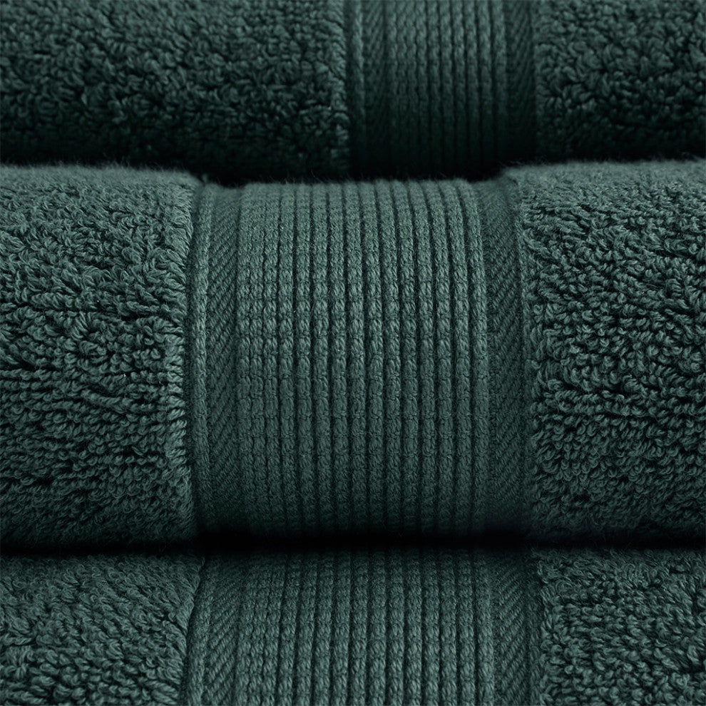 Madison Park Signature 800GSM Antibacterial 8-Piece Bathroom Towel Set, Green